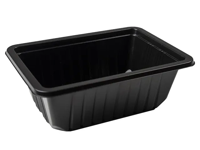 Bandeja Selável PP Preta 500 ml 18x13x4.5 cm - 500 Unidades