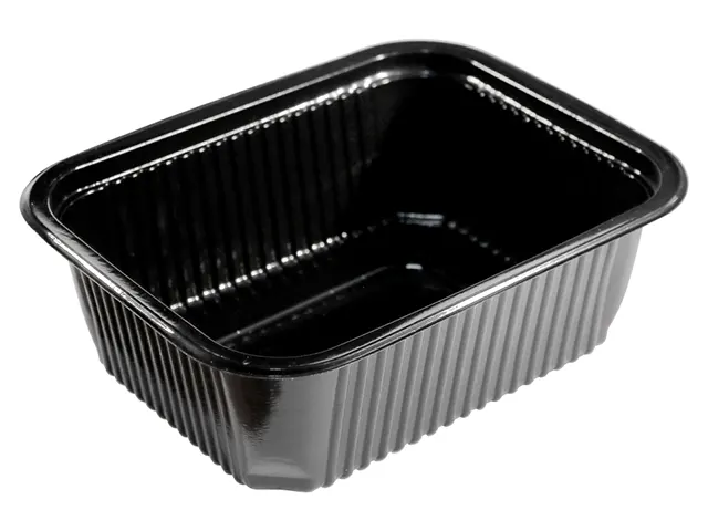 Bandeja Selável PP Preta 1.800 ml 18x23x7.5 cm - 400 Unidades