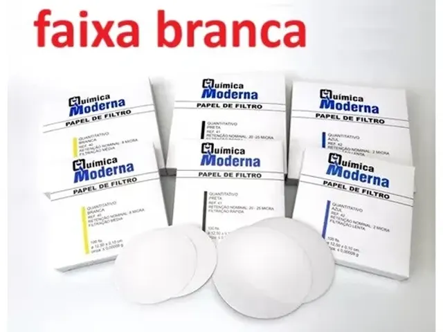 Papel Filtro Quantitativo Faixa Branca 9cm 100un Netlab